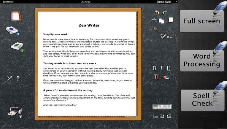 jalada ZenWriter a peaceful environment